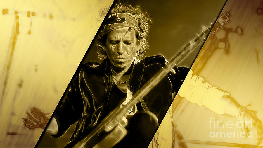 Keith Richards Collection #35 Mixed Media by Marvin Blaine