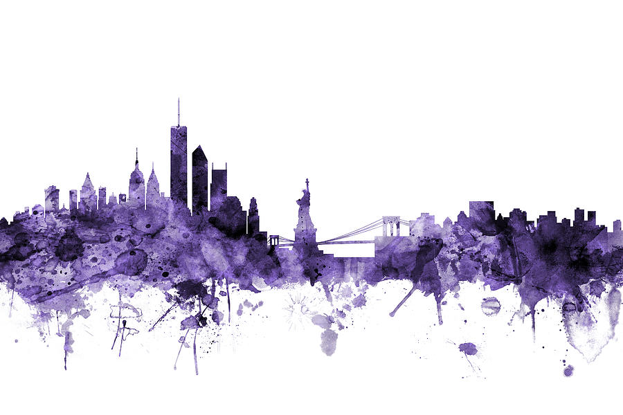 New York Skyline #35 Digital Art by Michael Tompsett