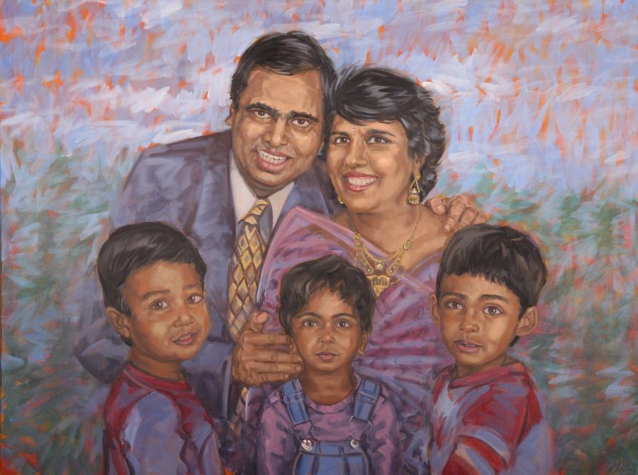 Happy Family Painting by Gary M Long