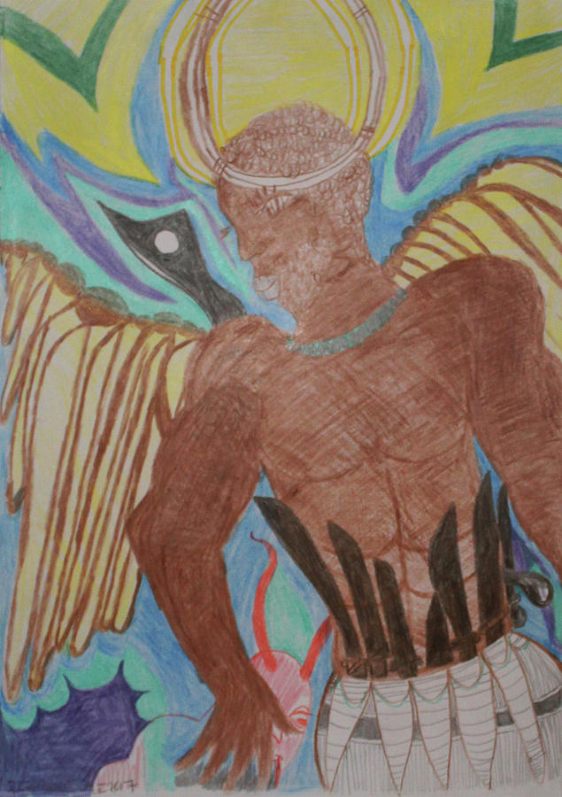 St Michael The Archangel #35 Painting by Gloria Ssali