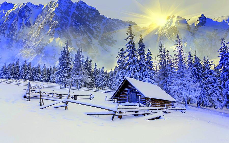 Winter Digital Art - Winter #35 by Super Lovely