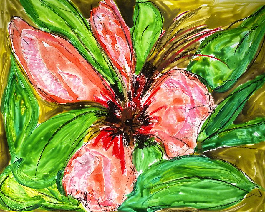 Abstract Flowers Painting - Divine Flowers #353 by Baljit Chadha