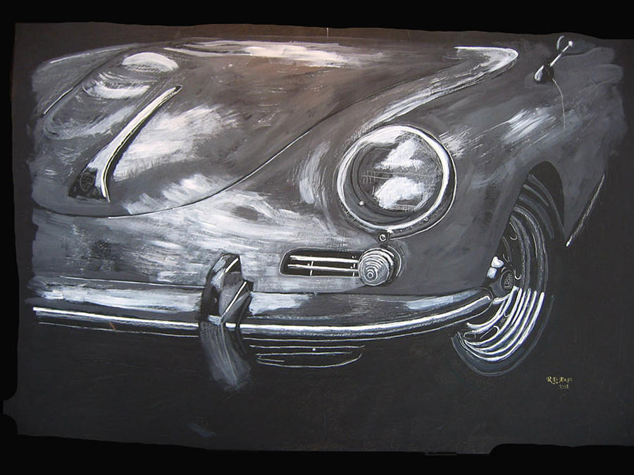 356 Porsche Front Painting by Richard Le Page