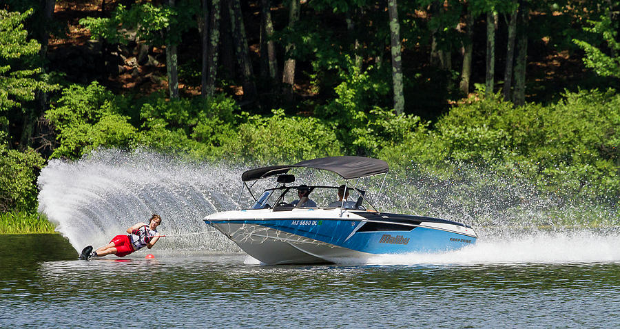 38th Annual Lakes Region Open Water Ski Tournament #36 Photograph by Benjamin Dahl