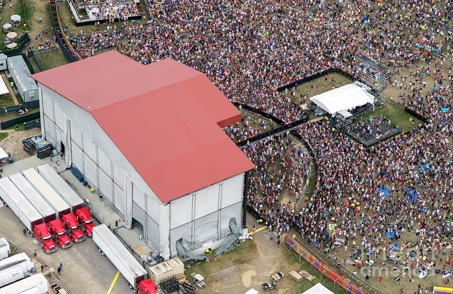 Helicopter Photograph - Bonnaroo Music Festival Aerial Photography #37 by David Oppenheimer