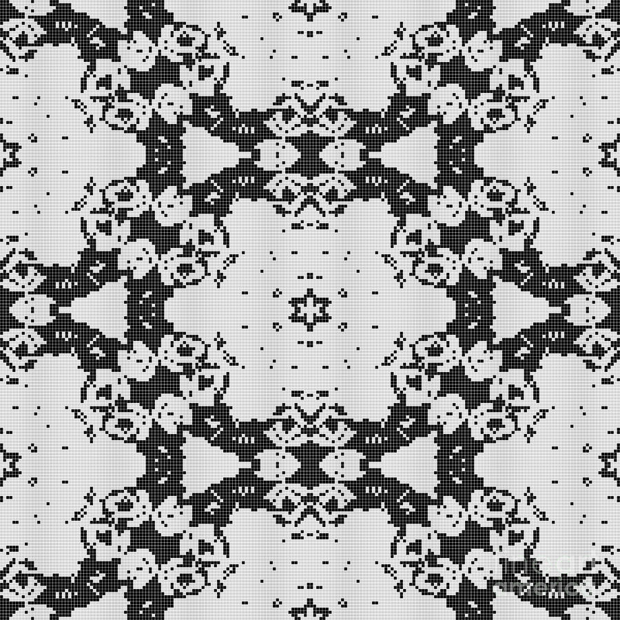 Abstract Digital Art - Curtain lace #36 by Miroslav Nemecek