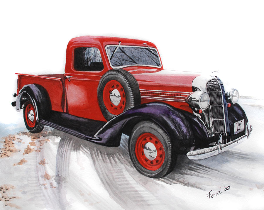 Car Painting - 36 Dodge by Ferrel Cordle