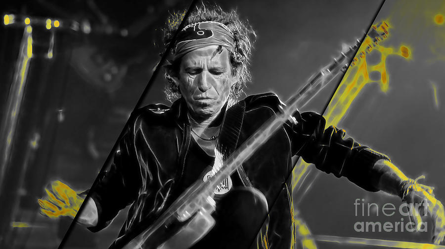 Keith Richards Collection #36 Mixed Media by Marvin Blaine