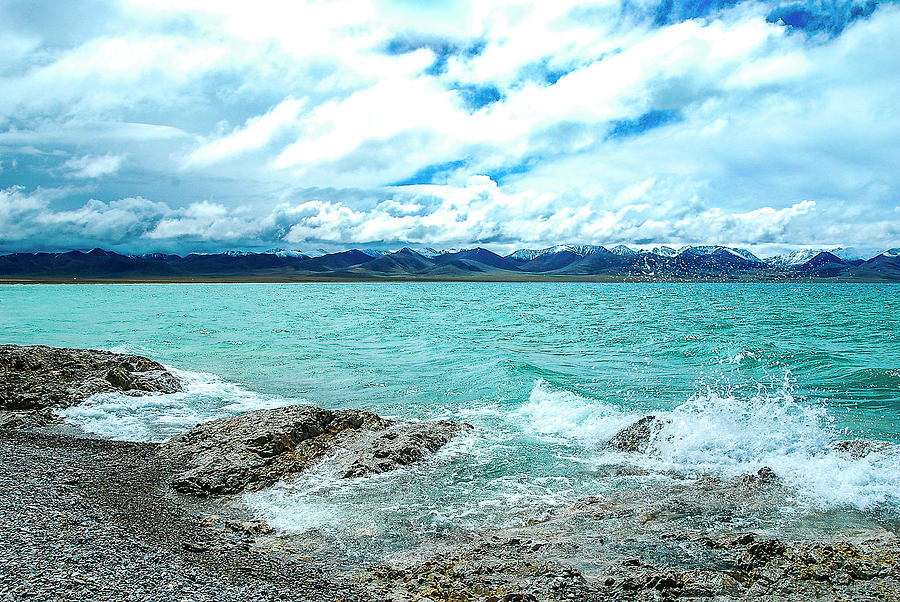 Namtso lake scenery in winter #36 Photograph by Carl Ning