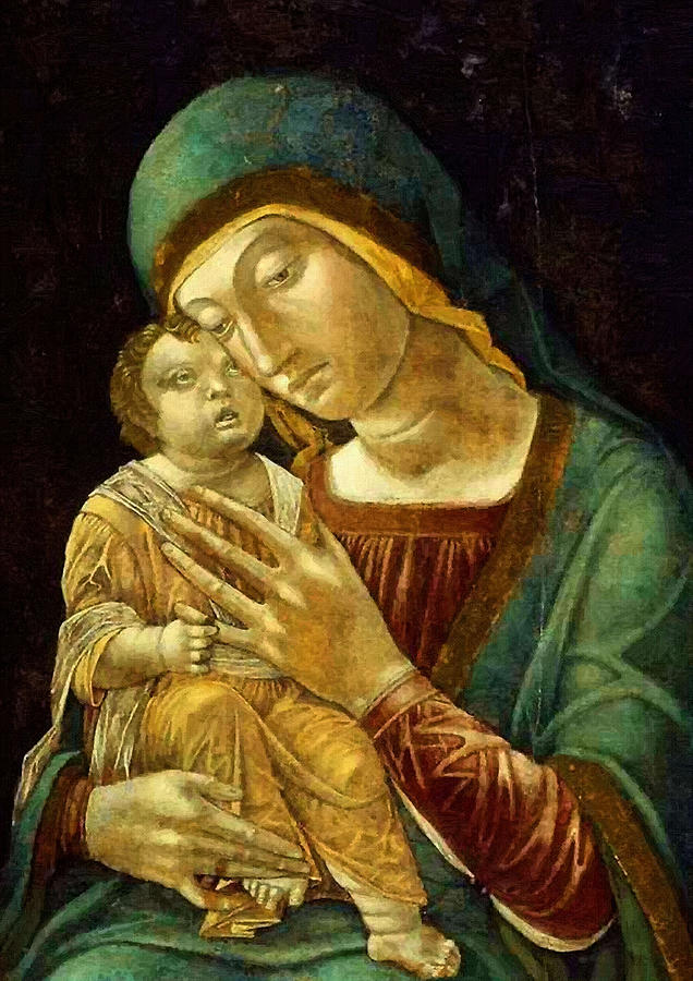 Virgin and Child Icon Christian Art Digital Art by Carol Jackson | Fine ...