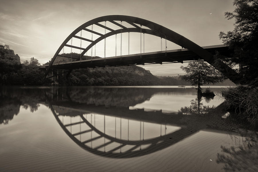 360 Bridge Morning In Sepia Photograph