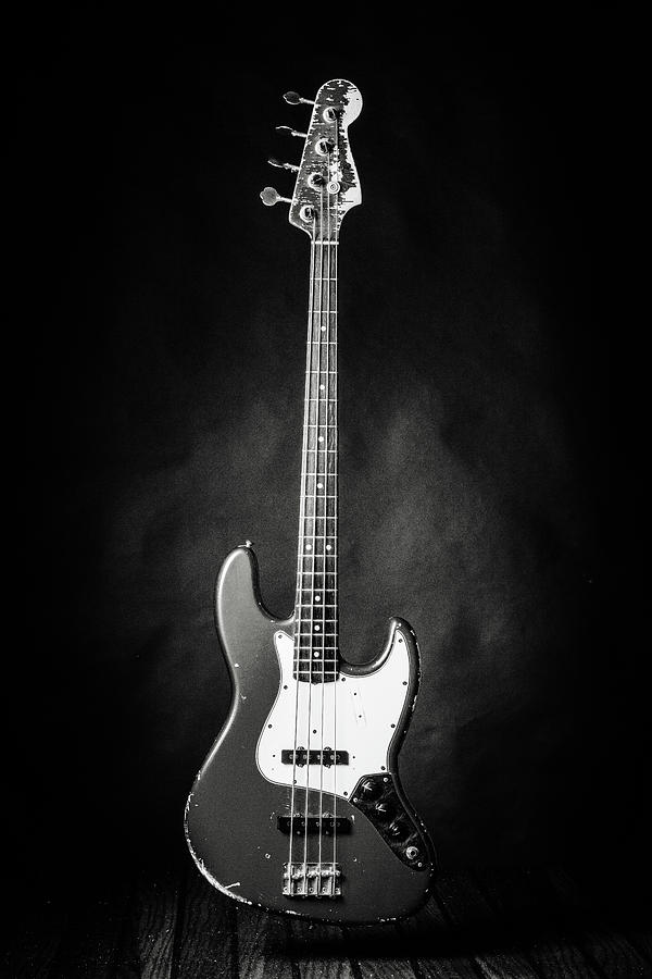 367.1834 Fender Red Jazz Bass Guitar in BW #3671834 Photograph by M K Miller