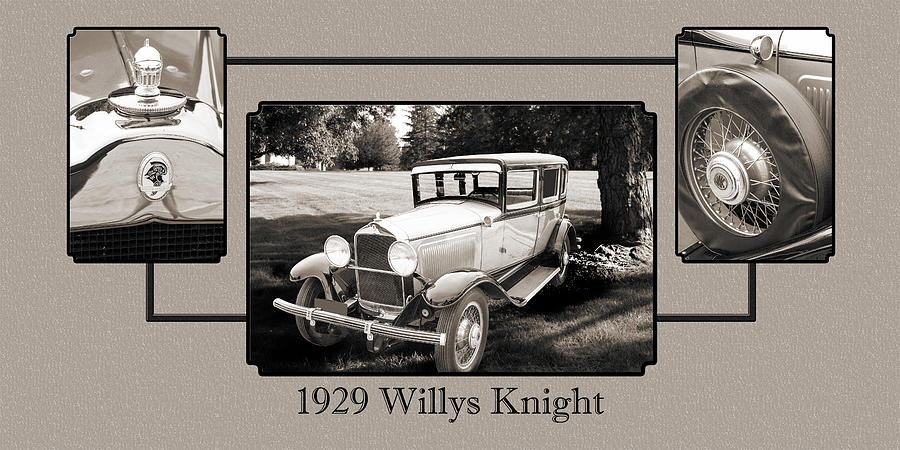 1929 Willys Knight Vintage Classic Car Automobile Photographs Fi #37 Photograph by M K Miller