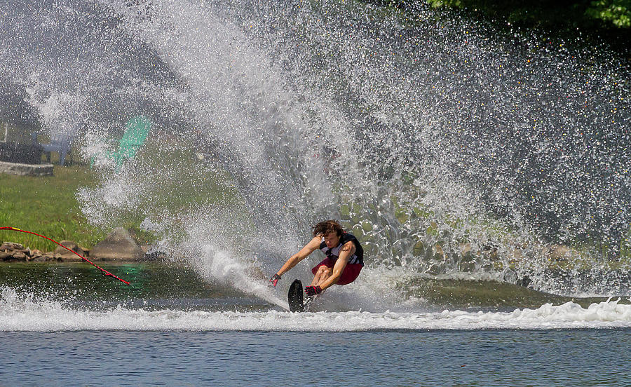 38th Annual Lakes Region Open Water Ski Tournament #37 Photograph by Benjamin Dahl