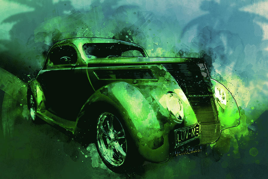 37 Photograph - 37 Ford Street Rod Luv Me Green Meanie by Chas Sinklier
