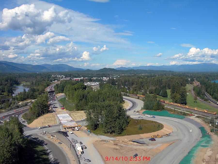 Sandpoint Idaho Photograph - 37 Hwys 95-200 Interchange by Jerry Luther