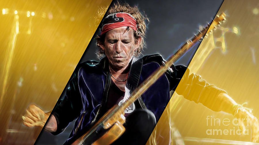 Keith Richards Collection #37 Mixed Media by Marvin Blaine