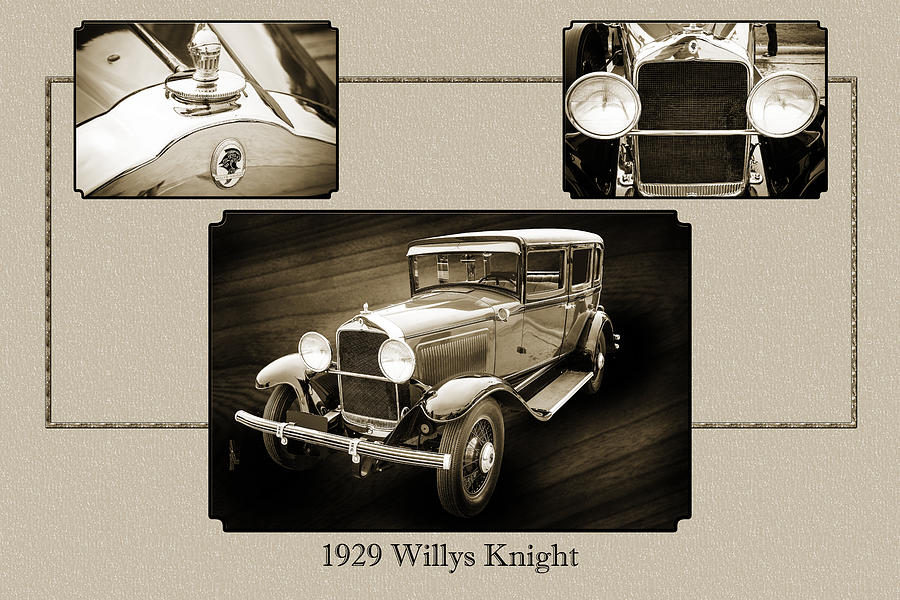 1929 Willys Knight Vintage Classic Car Automobile Photographs Fi #38 Photograph by M K Miller