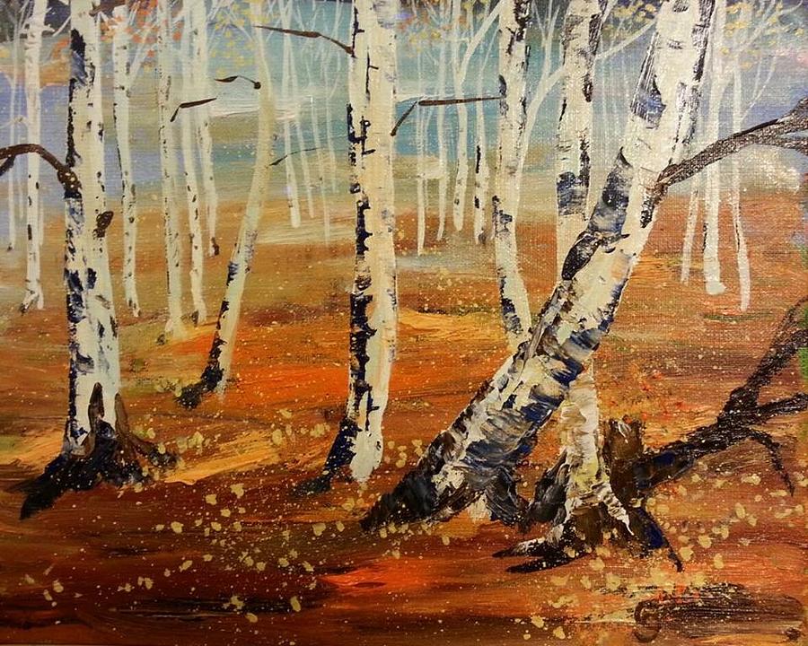 #38 Last Leaves #38 Painting by Cheryl Nancy Ann Gordon
