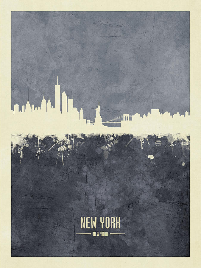 New York Skyline #38 Digital Art by Michael Tompsett