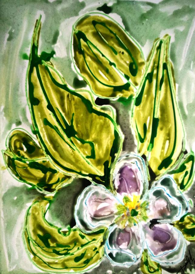 Abstract Painting - Divine Flowers #3877 by Baljit Chadha