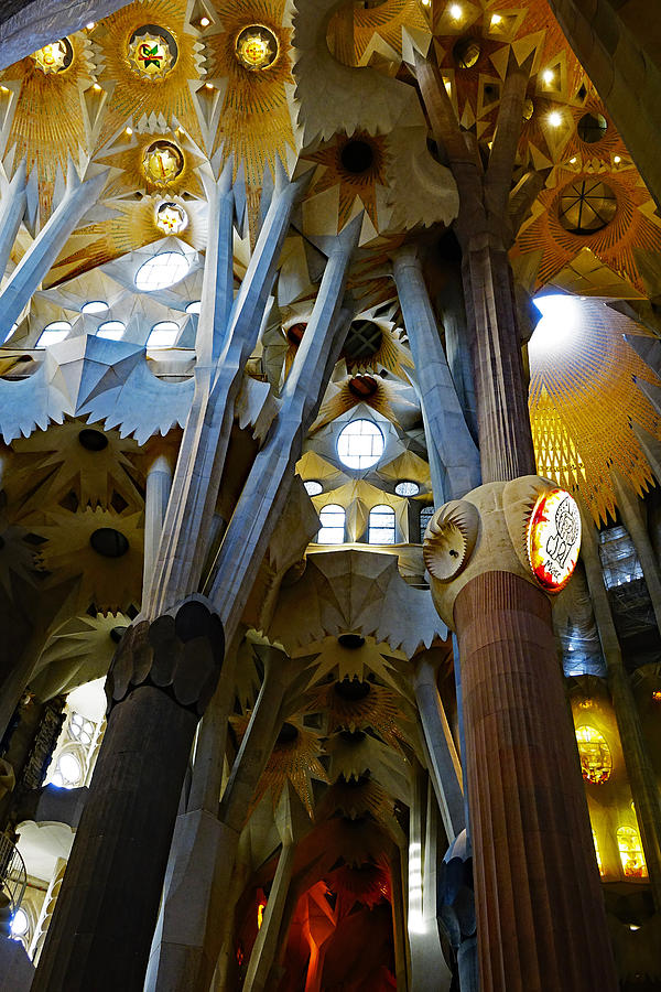 Artistic Achitecture Within The Sagrada Familia In Barcelona #39 Photograph by Rick Rosenshein