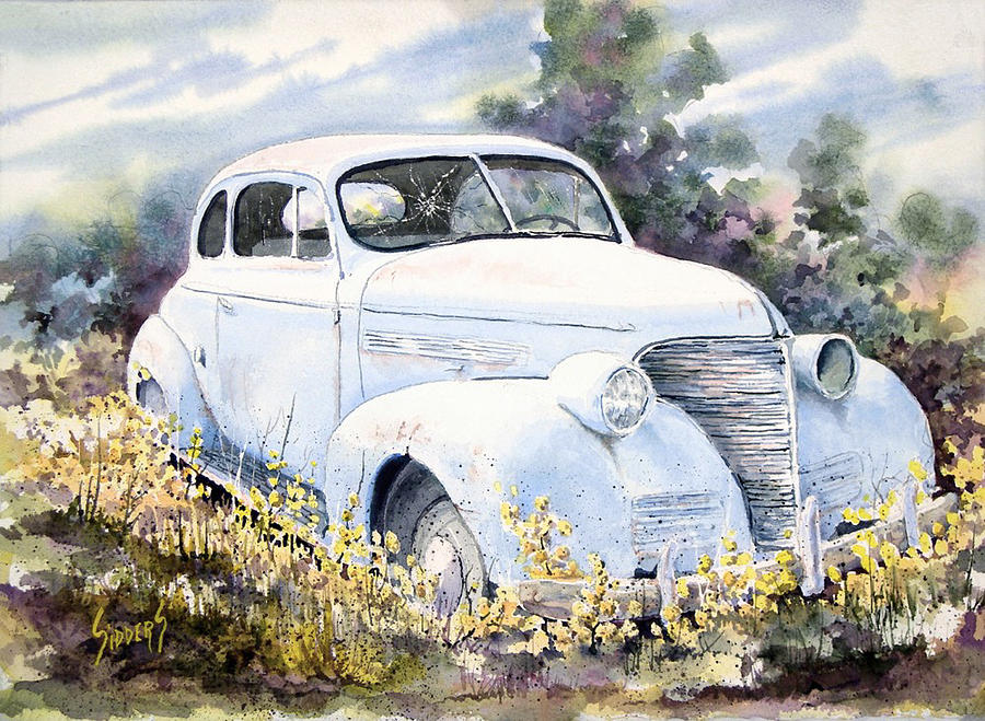 Transportation Painting - 39 Chevy by Sam Sidders