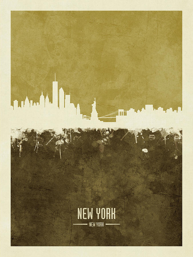 New York Skyline #39 Digital Art by Michael Tompsett