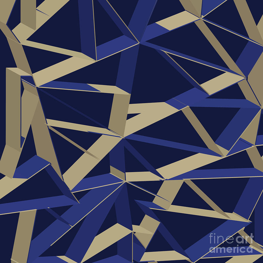 Abstract Digital Art - 3d Futuristic Geo Lines IV by Amir Faysal