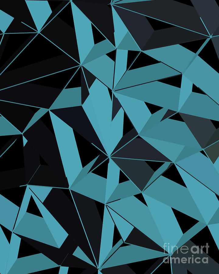 Abstract Digital Art - 3D Futuristic Polygon BG by Amir Faysal