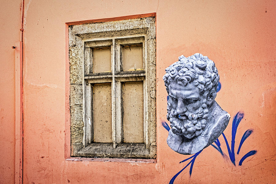 3D Graffiti and Window - Romania Photograph by Stuart Litoff