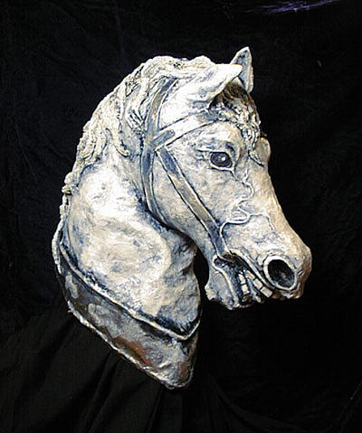 3D Horse Head Sculpture Sculpture by Patience - Fine Art America