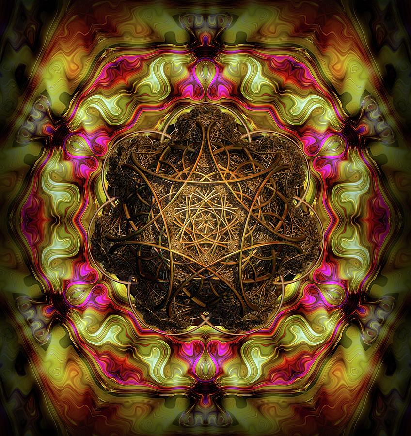 3D Mandala Digital Art by Lilia D