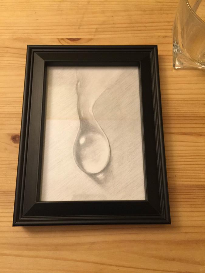 water drop drawing 3d