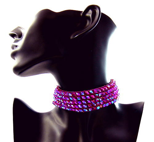 Choker Jewelry - 3Fine Design Wine -n- Roses Choker by Tracy Behrends Choker Jewelry - 3Fine Design Wine -n- Roses Choker by Tracy Behrends