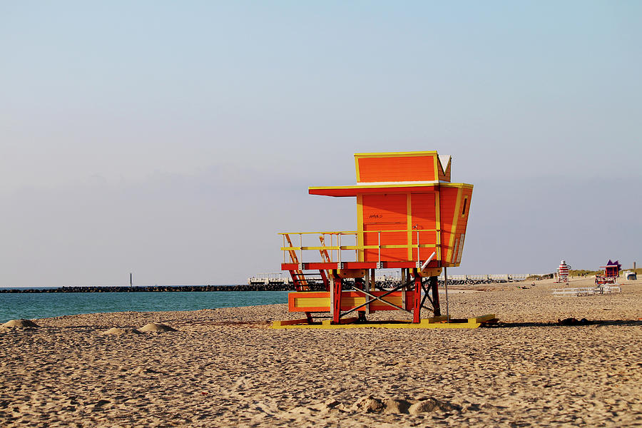 3rd Street Lifeguard Tower - Miami Beach Photograph by Art Block Collections