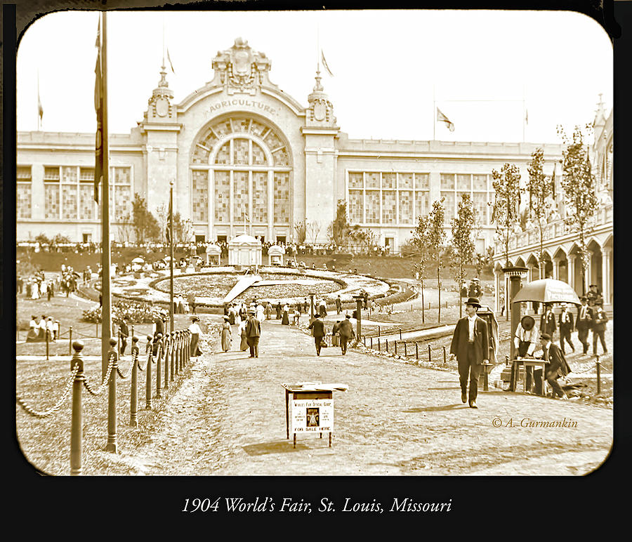 1904 Worlds Fair, Agriculture Pavillion, Floral Clock #4 Photograph by A Macarthur Gurmankin