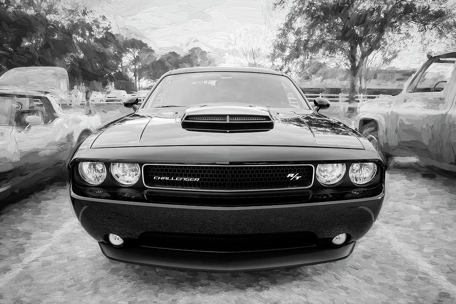 2013 Dodge Challenger BW #4 Photograph by Rich Franco