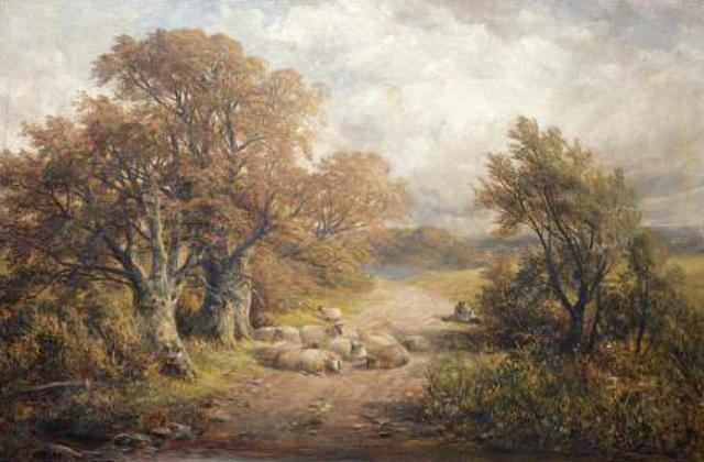A Derbyshire Water Lane Painting