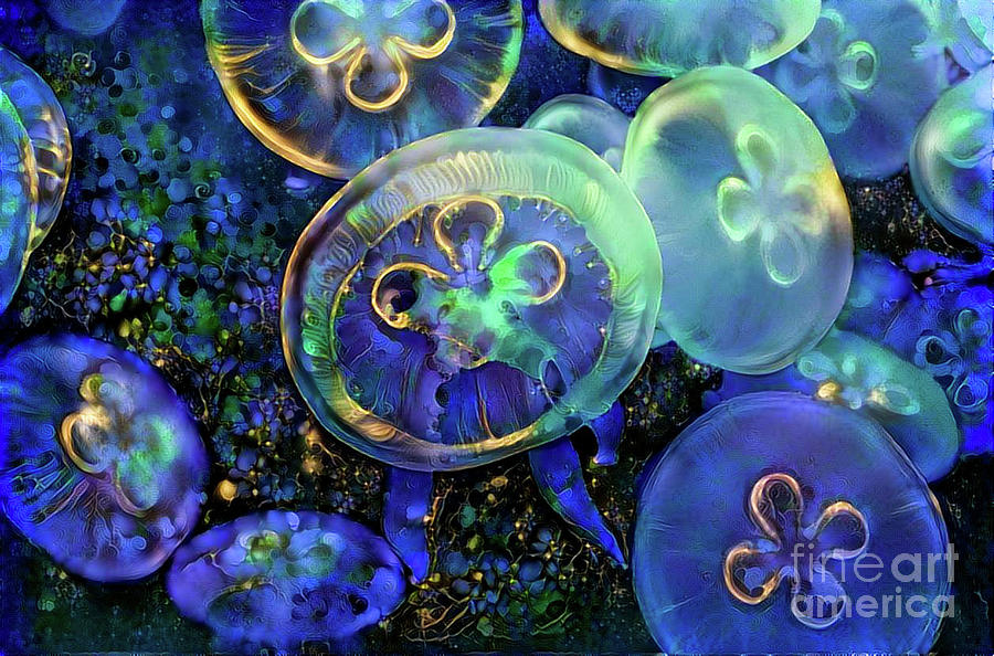 Abstract Jellyfish #4 Digital Art by Amy Cicconi