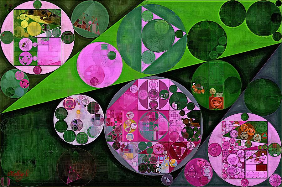 Abstract painting - Dark jungle green #4 Digital Art by Vitaliy Gladkiy