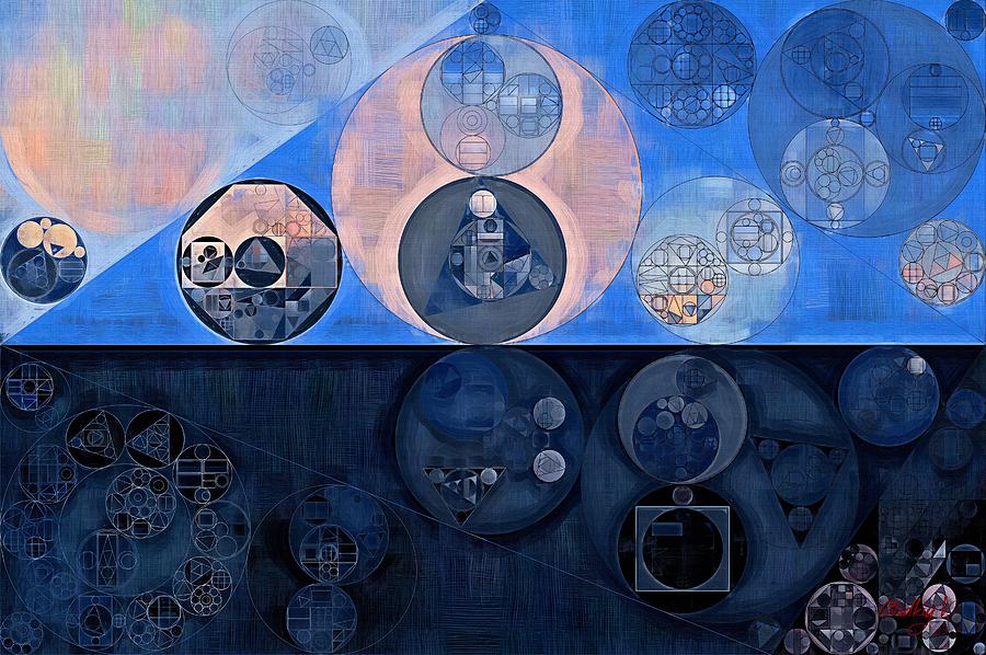 Abstract painting - Oxford blue #4 Digital Art by Vitaliy Gladkiy