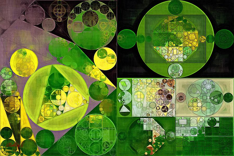 Abstract painting - Phthalo green #4 Digital Art by Vitaliy Gladkiy