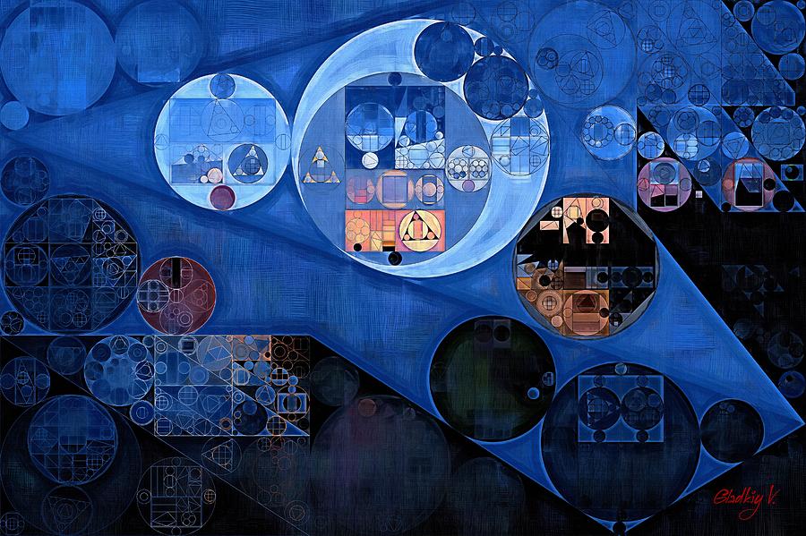 Abstract painting - Yale blue #4 Digital Art by Vitaliy Gladkiy