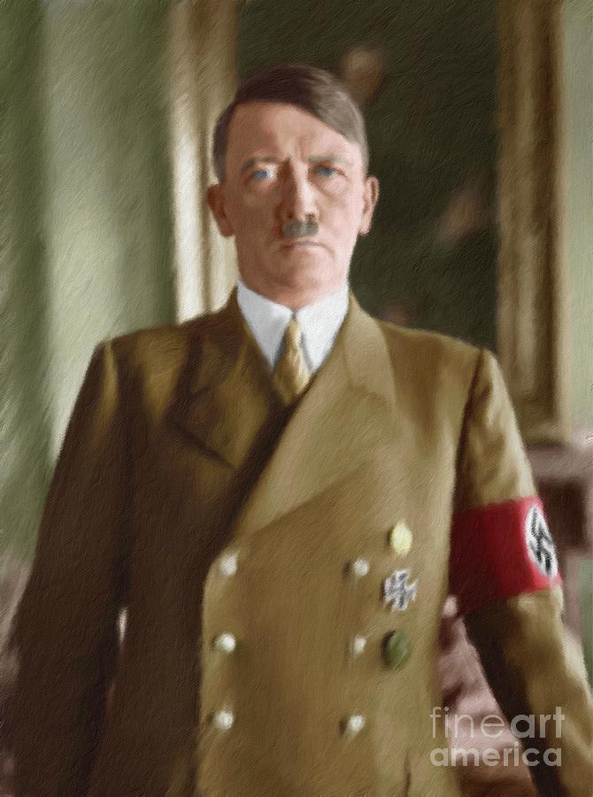 Adolf Hitler, Leaders Of Wwii Series. Painting by Esoterica Art Agency