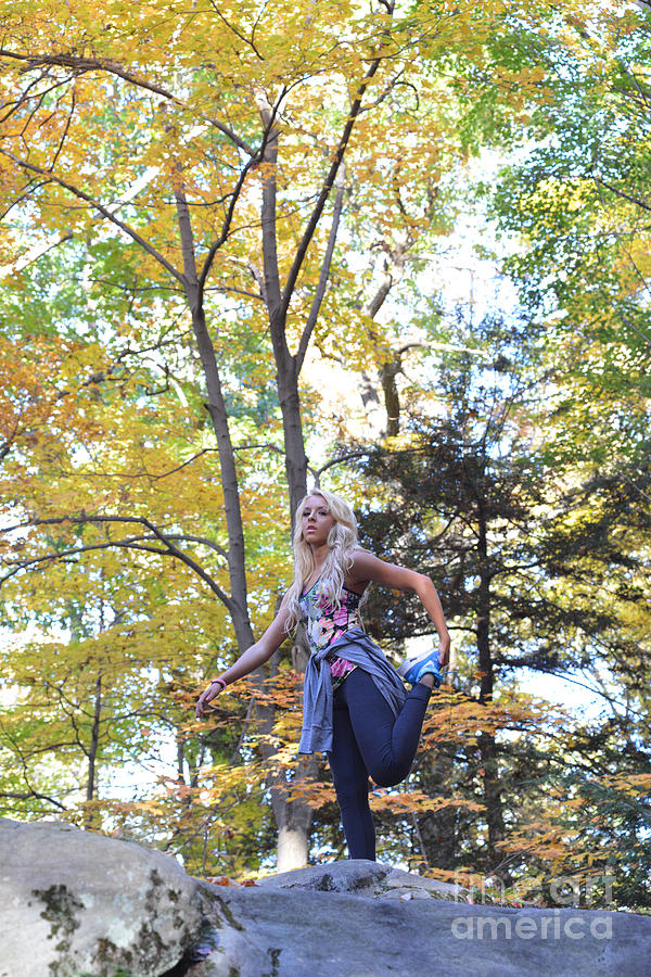 Ally at Coopers Rock in the fall #4 Photograph by Dan Friend
