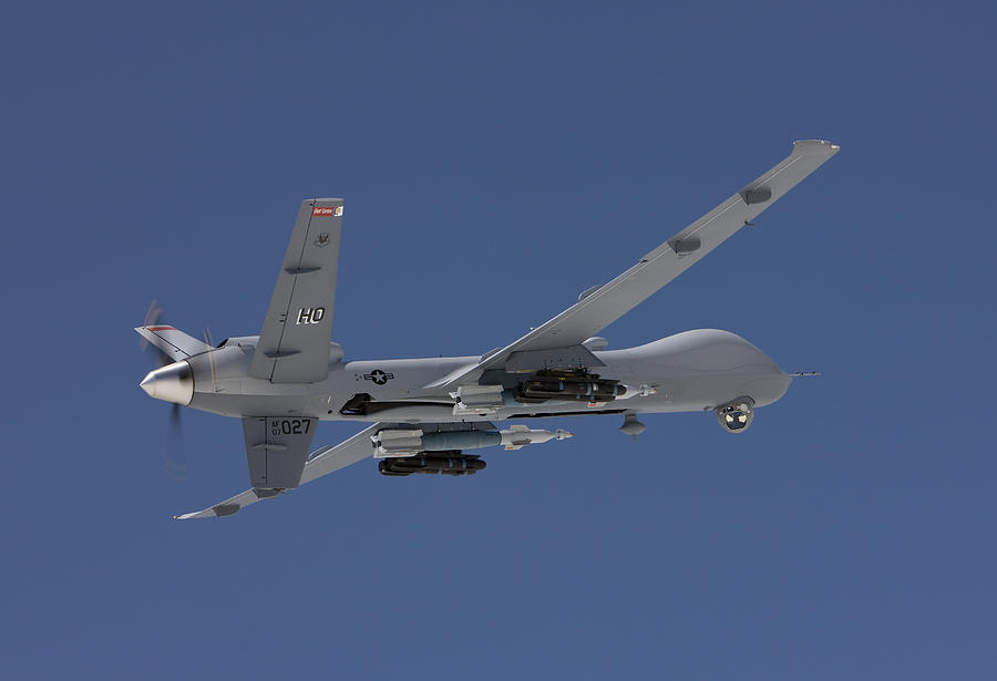 Transportation Photograph - An Mq-9 Reaper Flies A Training Mission #4 by HIGH-G Productions