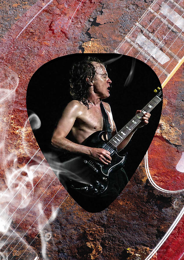 Angus Young AC DC #4 Mixed Media by Marvin Blaine