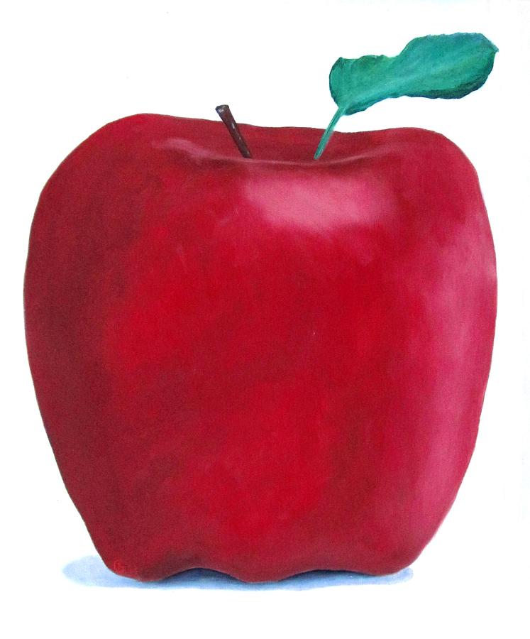 Apple Painting - Apple #4 by Patricia Cleasby