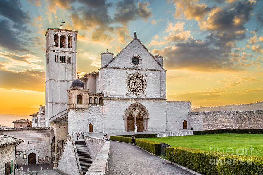 Romanesque Photograph - Assisi Sunset #4 by JR Photography